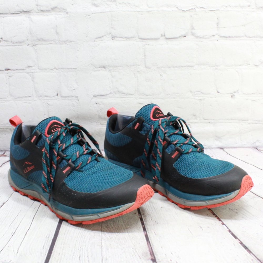 LL BEAN Blue Green Hiking Shoes Mesh Trail Lightweight Sneaker Size 9.5 M - Picture 3 of 10